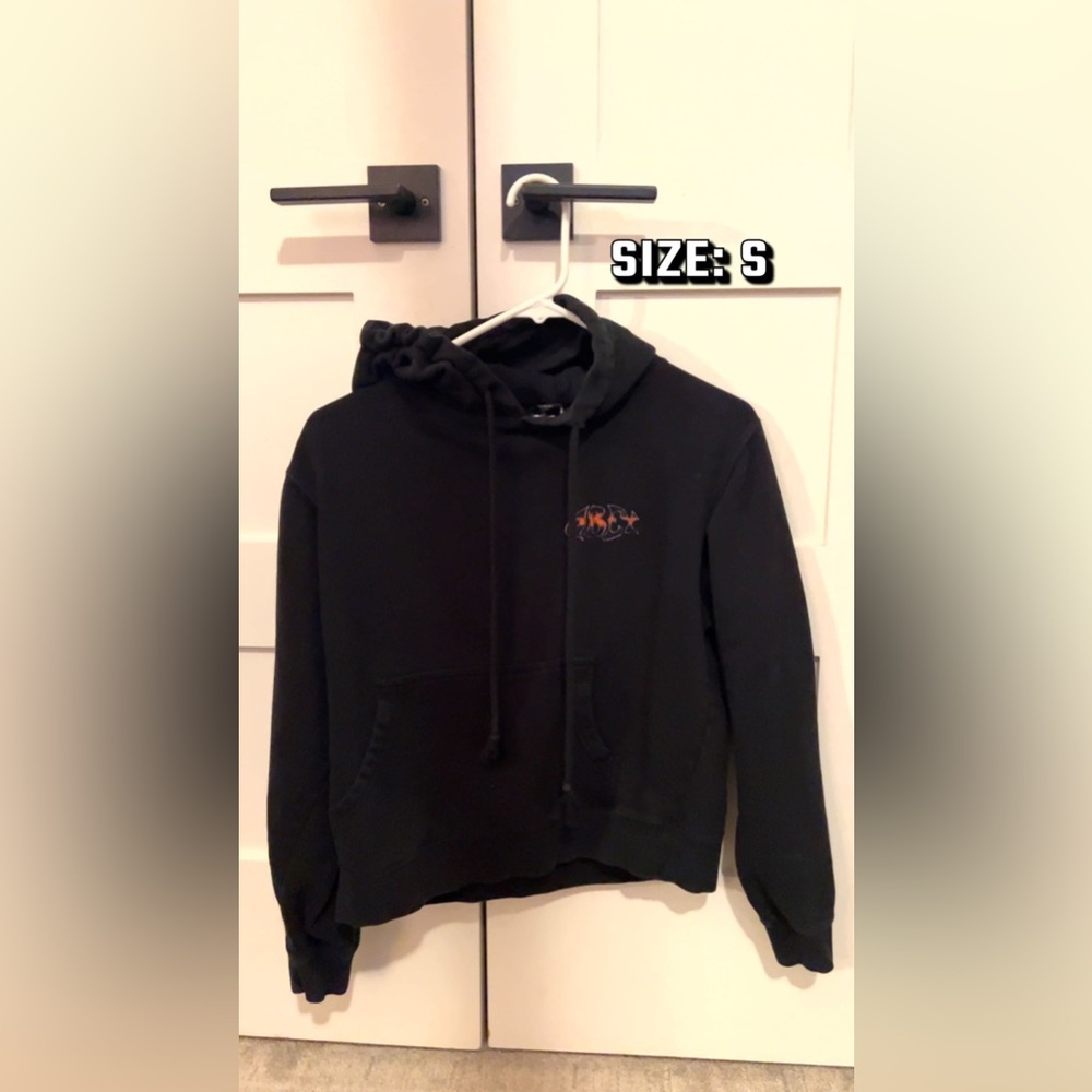 Black sweatshirt with graphic back